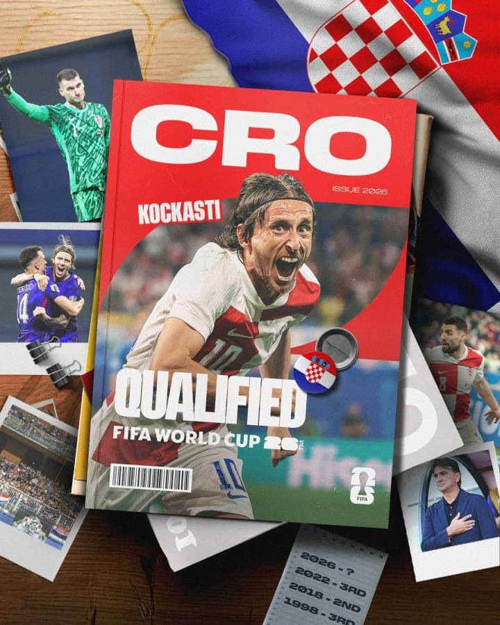 2026年世界杯已预留30个席位：克罗地亚提前一轮晋级 成欧洲第三支球队